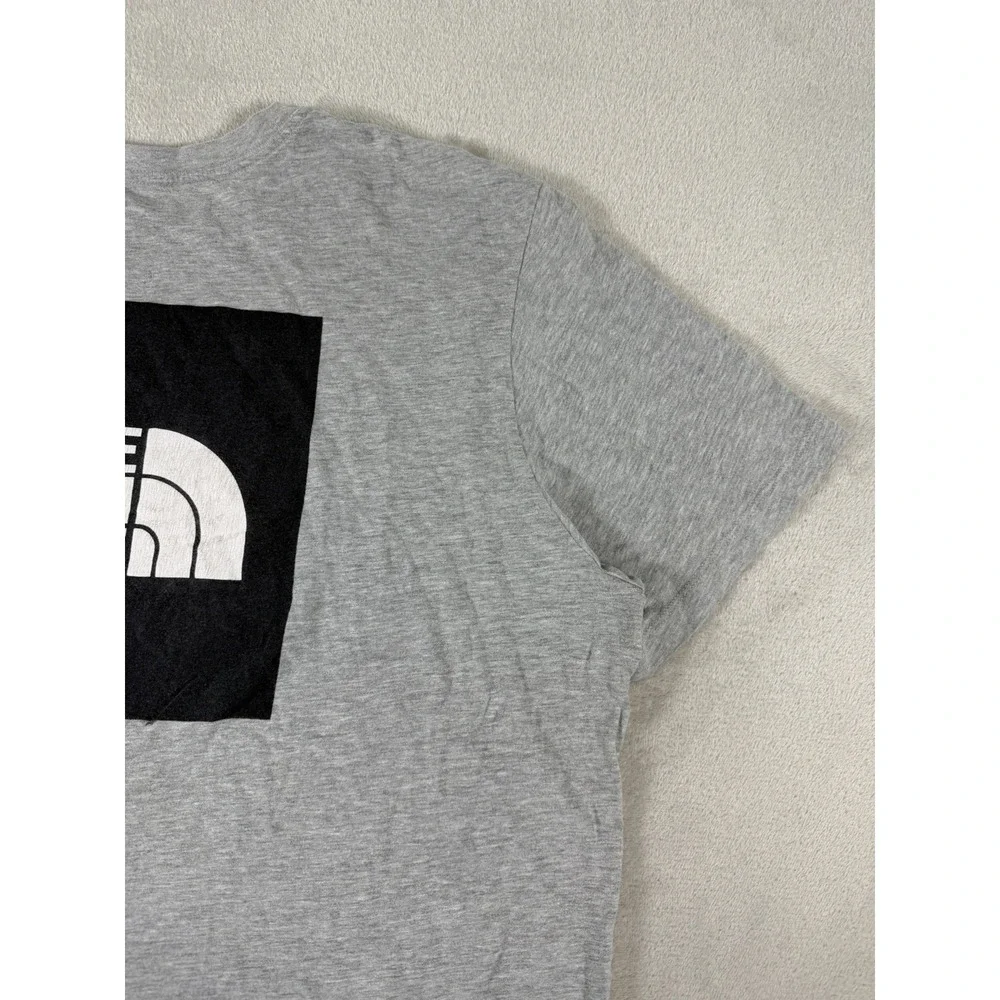 The North Face Men's XL Gray Box Logo Graphic T Shirt Outdoor Streetwear Tee